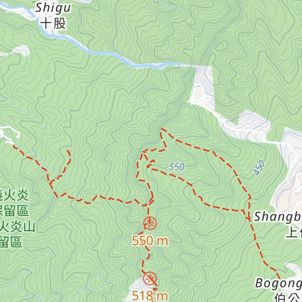 Map of Huǒyánshān Jīdiǎn