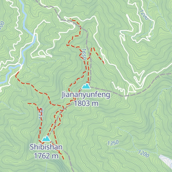 Map of Jiananyunfeng