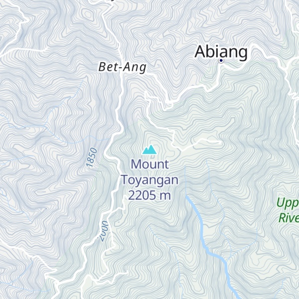 Map of Mount Toyangan