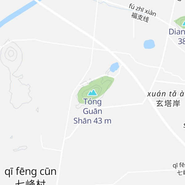 Map of Tóng Guān Shān
