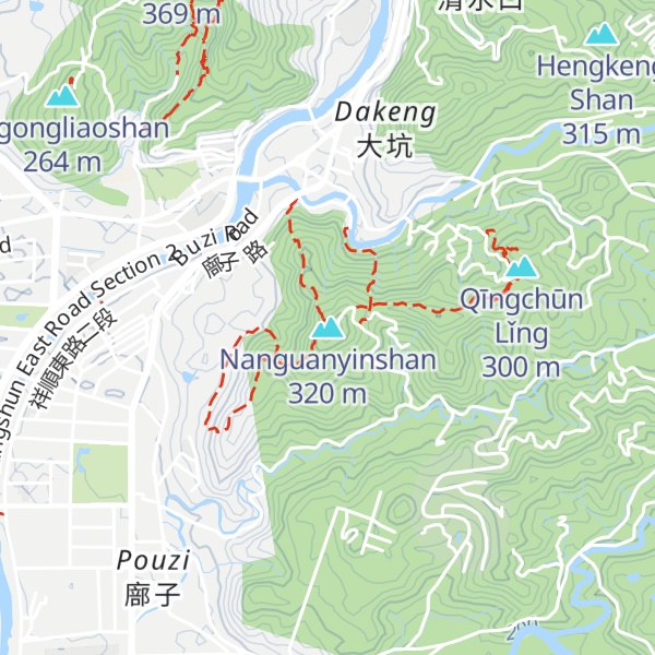 Map of Nanguanyinshan