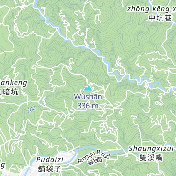 Map of Wùshān
