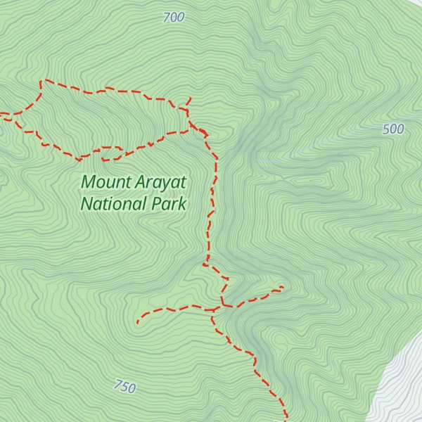 Map of Mount Arayat