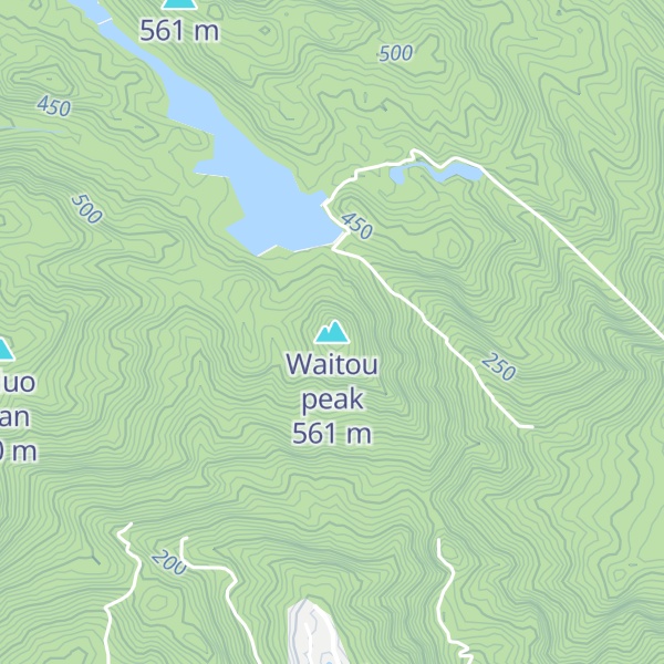 Map of Waitou peak