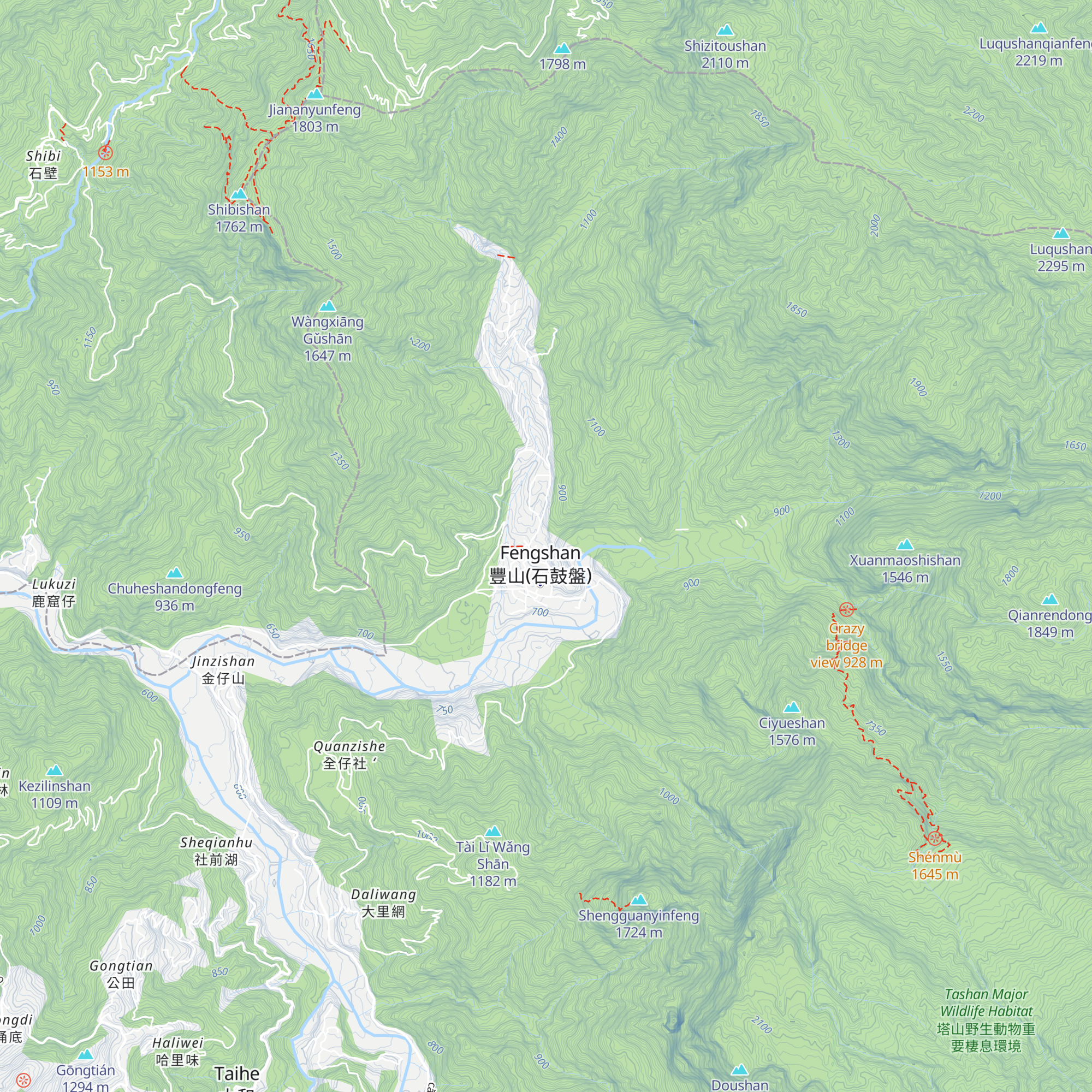 Fēng Shān Guān Jǐng Mín Sù map