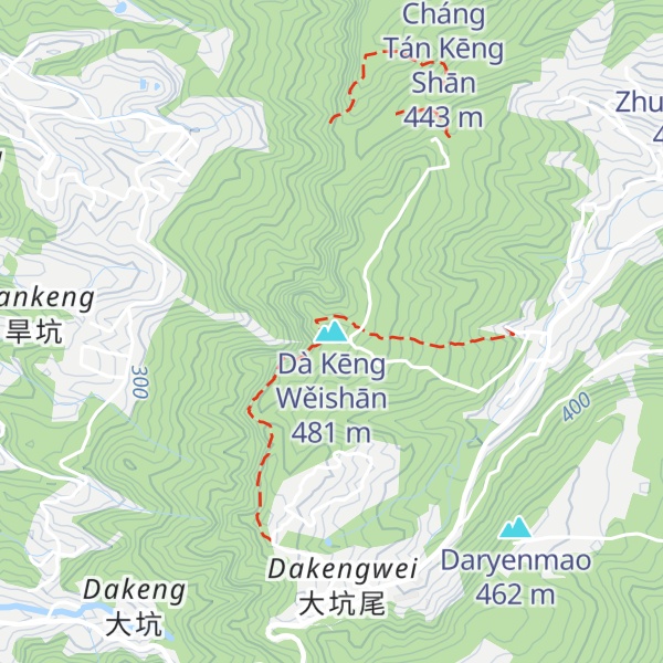 Map of Dà Kēng Wěishān