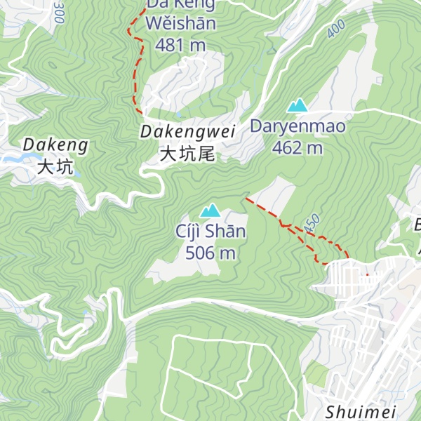 Map of Cíjì Shān