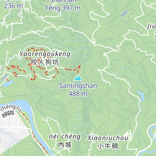 Map of Santingshan