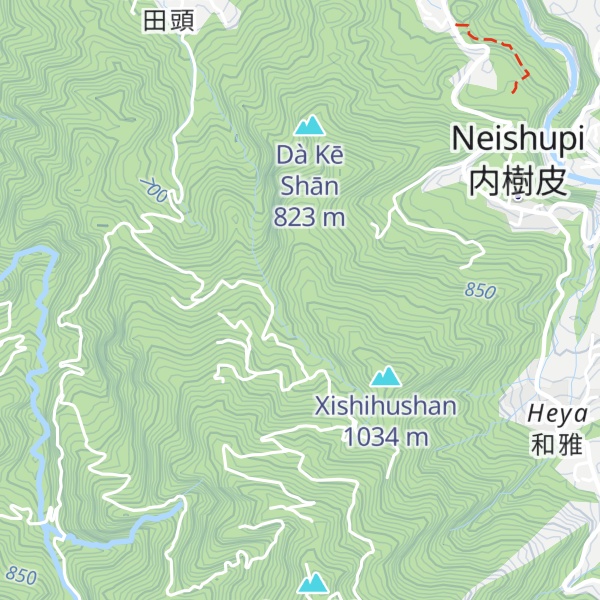 Map of Tiantoushan
