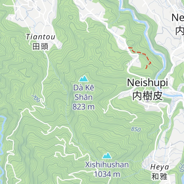 Map of Dakeshanzhufeng