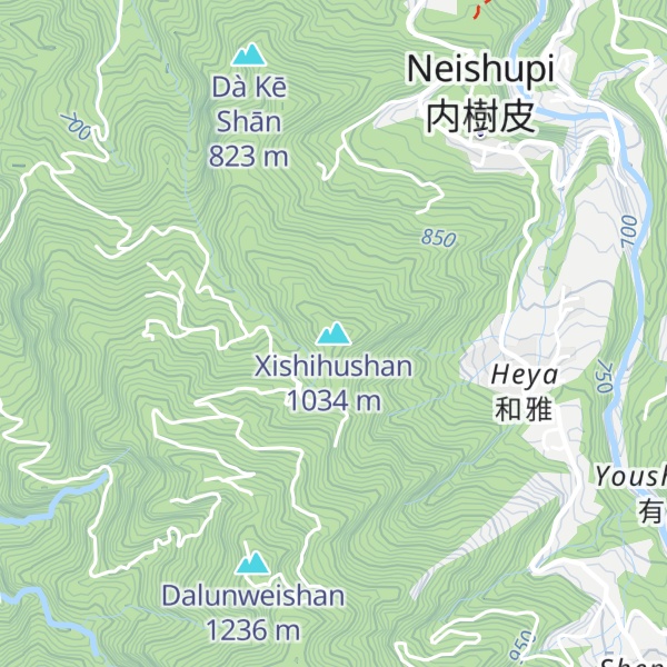 Map of Xishihushan