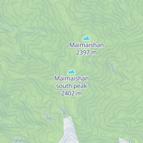 Map of Maimaishan south peak