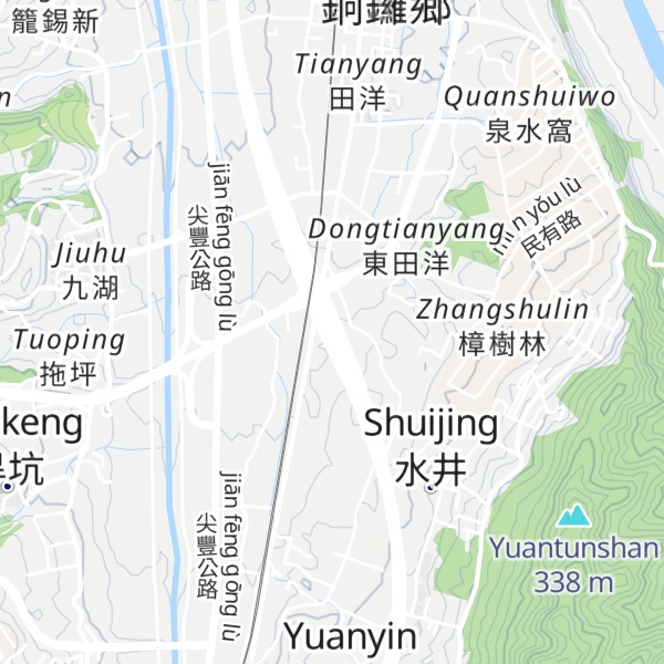 Map of Tián Yáng Shān