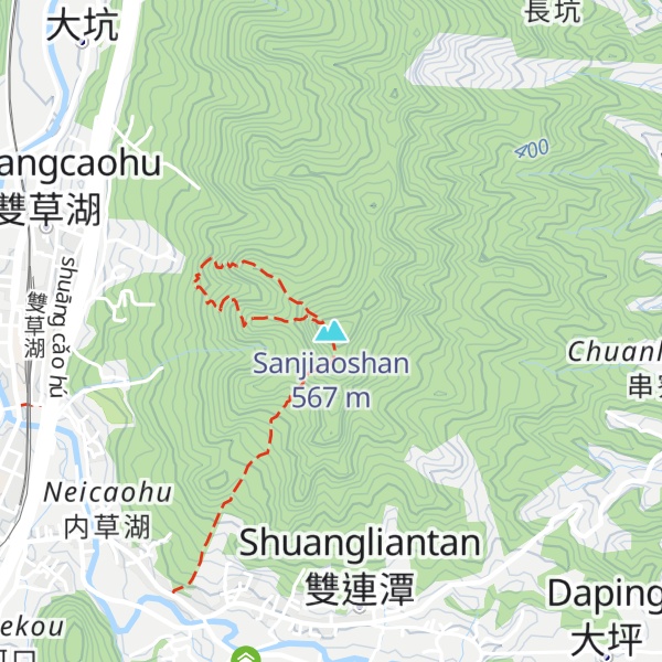 Map of Sanjiaoshan