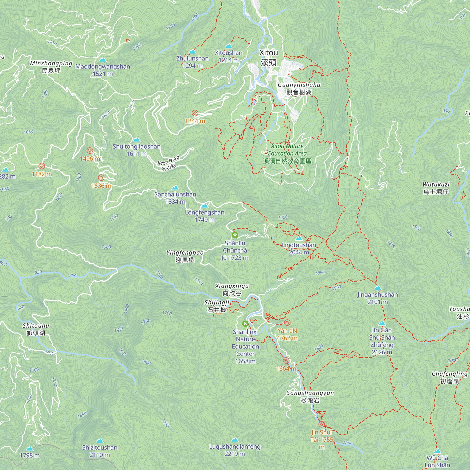Shānlín Chūnchá Jū map
