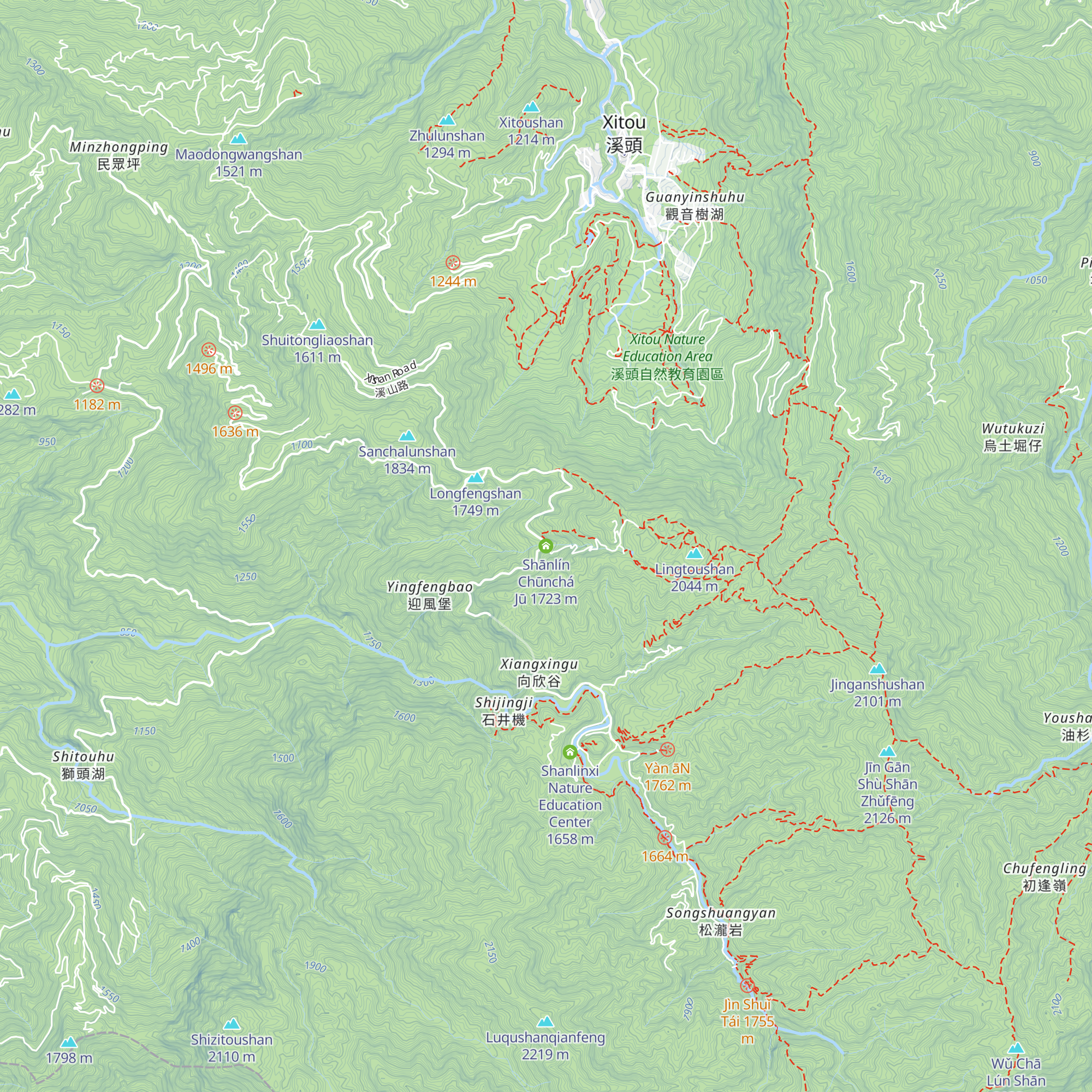 Shānlín Chūnchá Jū map