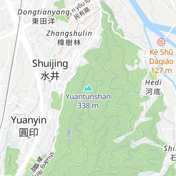 Map of Yuantunshan