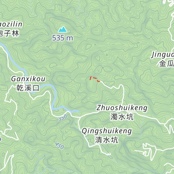 Map of Zhuóshuǐ Kēng Shān