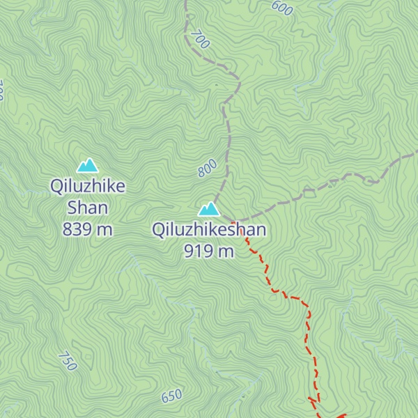 Map of Qiluzhikeshan