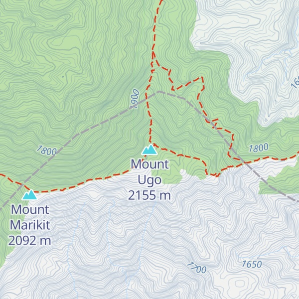 Map of Mount Ugo
