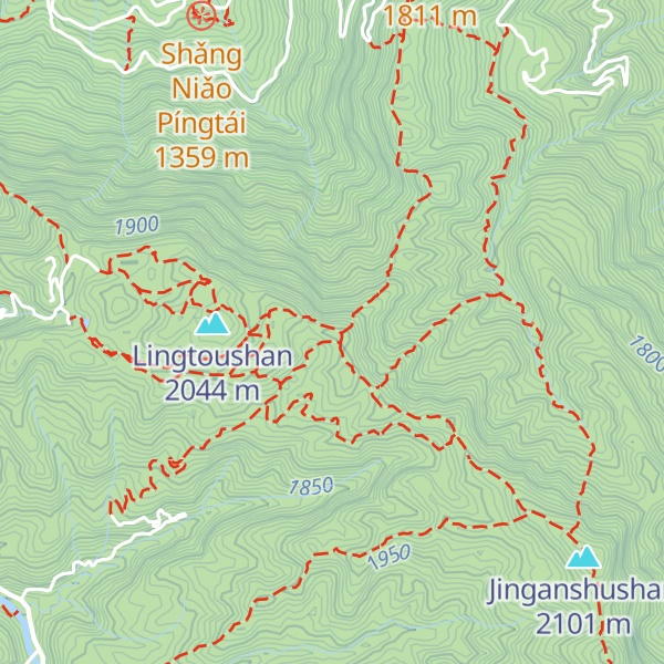 Map of Lǐng Tóushān Dōngfēng