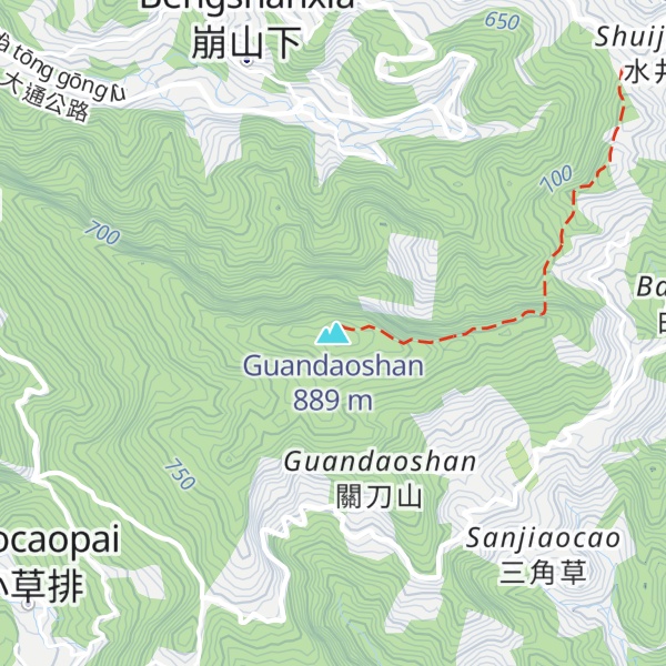 Map of Guandaoshan
