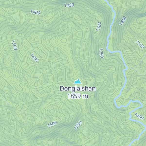 Map of Donglaishan(survey point peak)