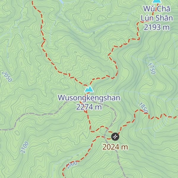 Map of Wusongkengshan