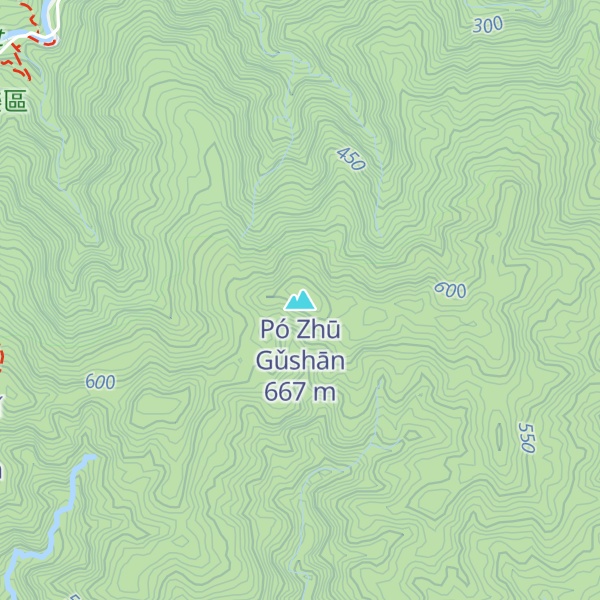 Map of Pó Zhū Gǔshān
