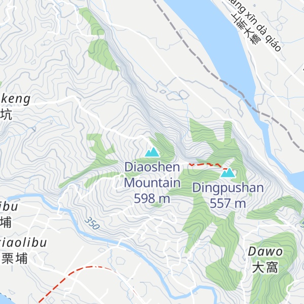 Map of Diaoshen Mountain