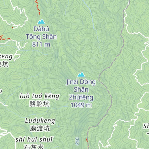 Map of Jīnzì Dòng Shān