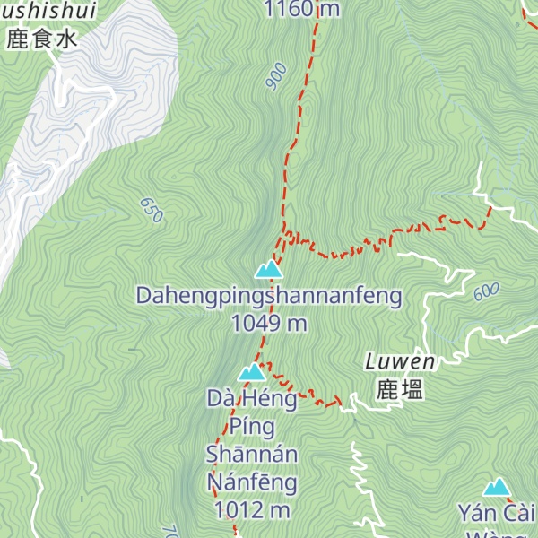 Map of Dahengpingshannanfeng