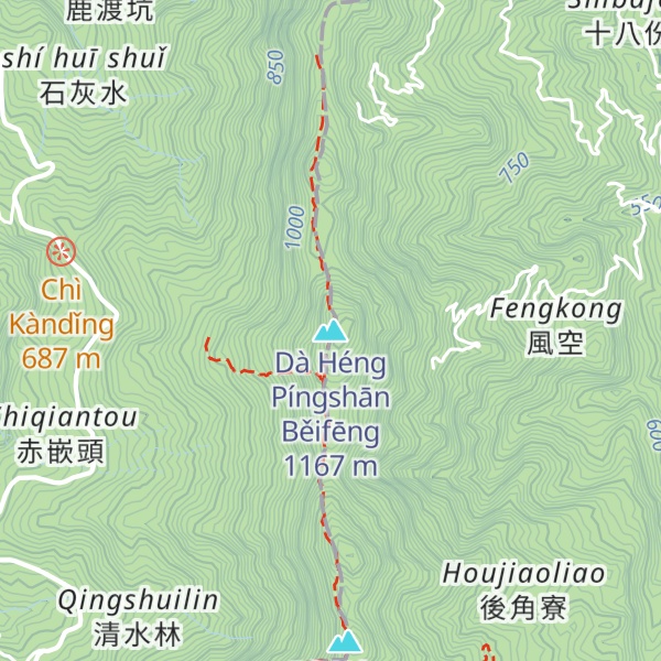 Map of Dà Héng Píngshān Běifēng