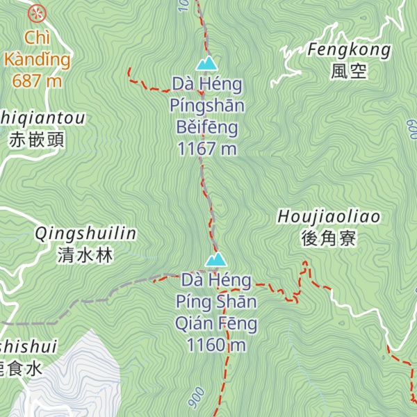 Map of Dahengpingshan