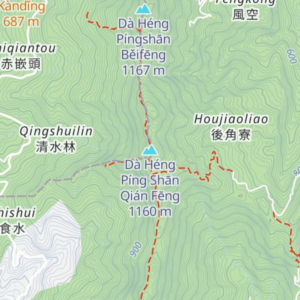Map of Dà Héng Píng Shān Qián Fēng