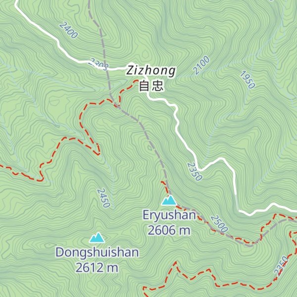 Map of Eryu Shan
