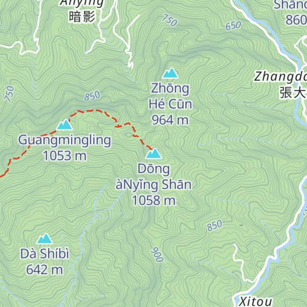 Map of Dōng àNyǐng Shān
