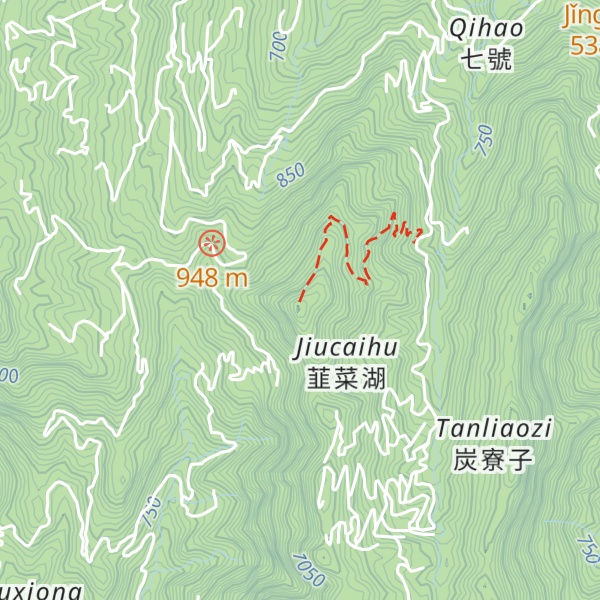 Map of Jiufenershan