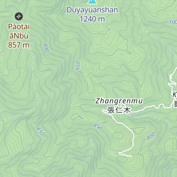 Map of Zhangrenmu