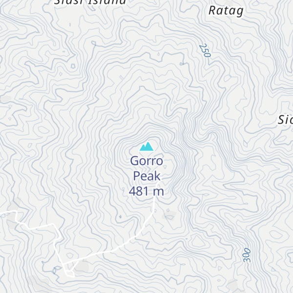 Map of Gorro Peak