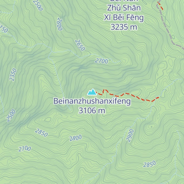 Map of Beinanzhushanxifeng