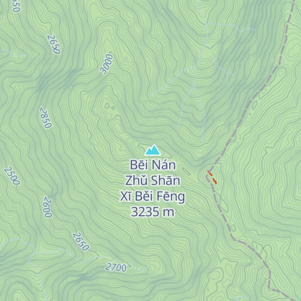 Map of Bēinán Zhǔ Shānxī Běifēng