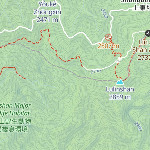 Map of Lulinqianshan