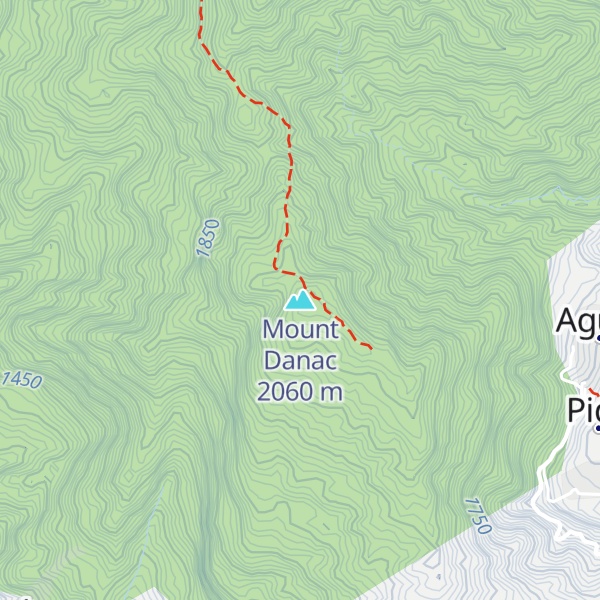 Map of Mount Danac