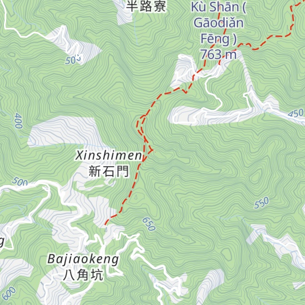 Map of Xinshimenshan