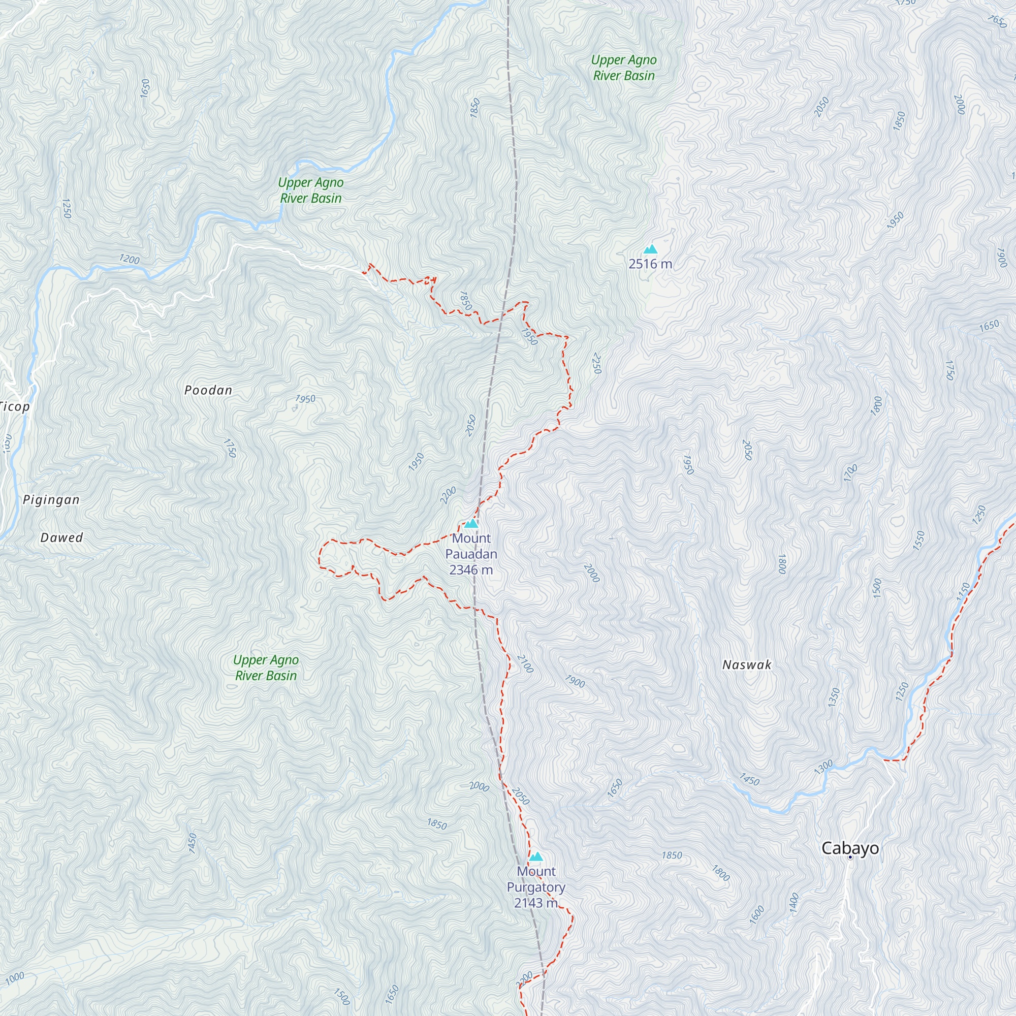 Mount Komkompol map