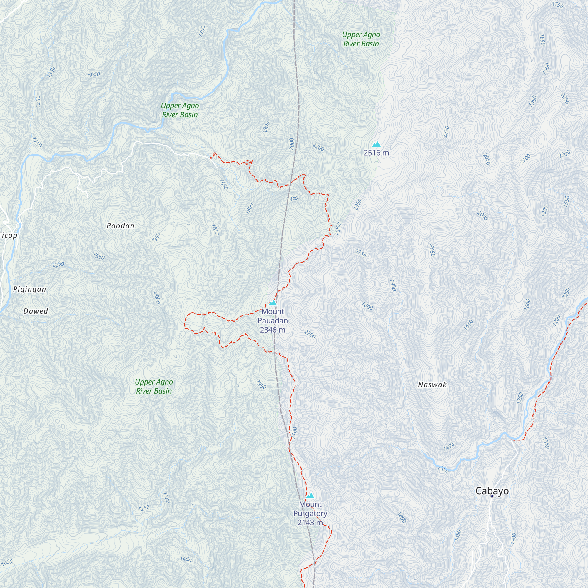 Mount Komkompol map