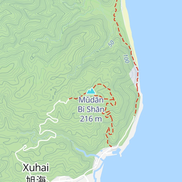 Map of Mǔdān Bí Shān