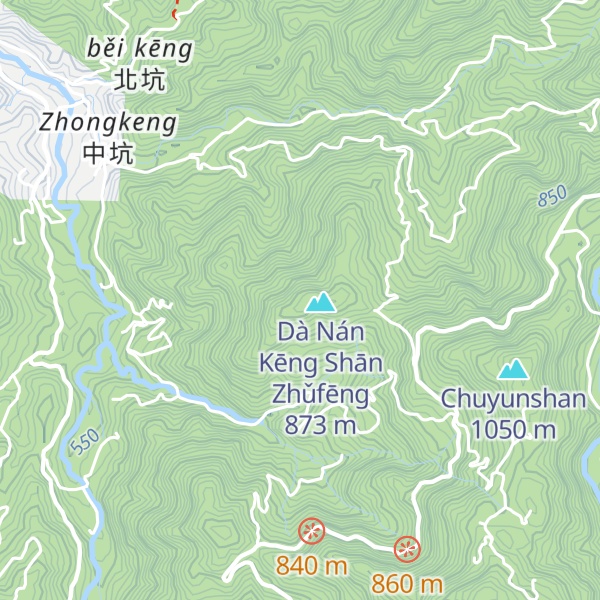Map of Dà Nán Kēng Shān