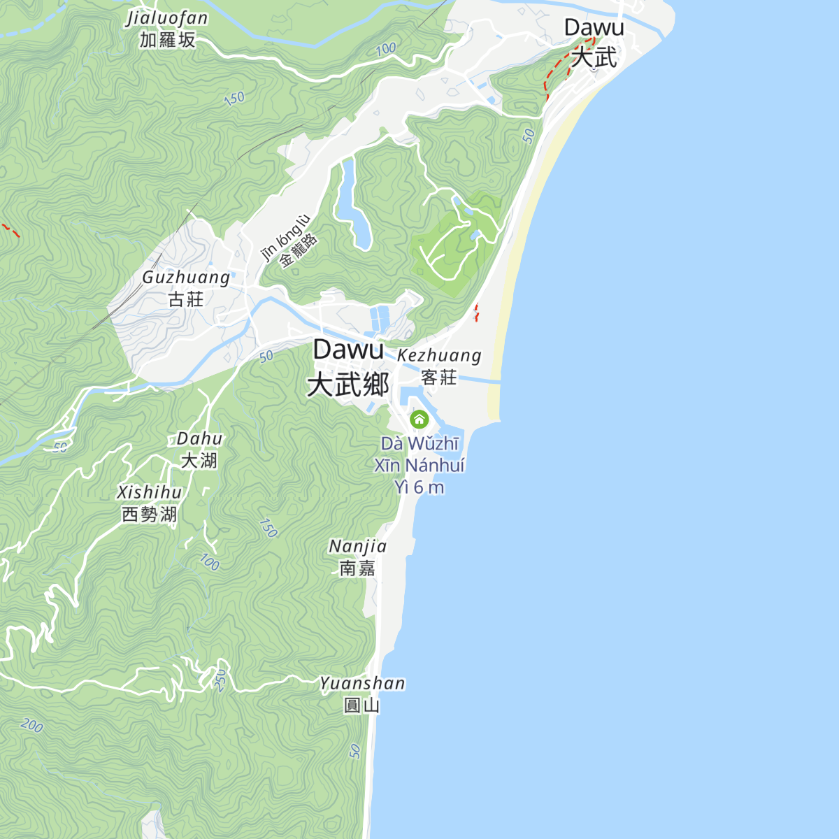 Dà Wǔzhī Xīn Nánhuí Yì map
